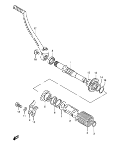 TS125 Ножной стартер