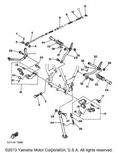 TW200 Подножки