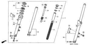 CBF500 (ABS) Вилка передней оси