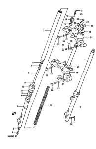 RM80 Вилка передней оси