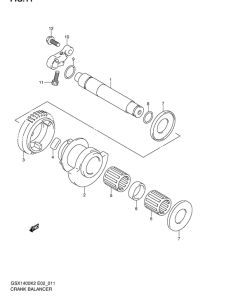 GSX1400 Балансир кривошипа