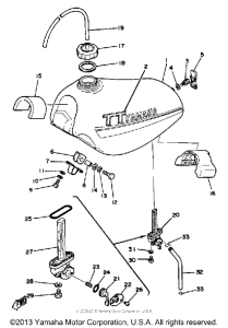 TT250H Топливный бак