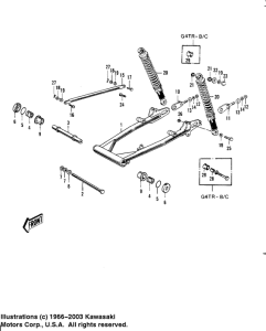 KV100 Swing arm / shock absorbers