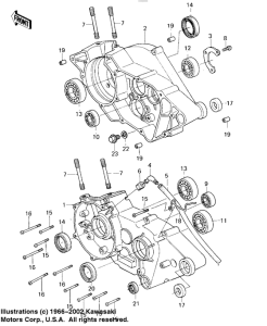 KDX80 Картер двигателя
