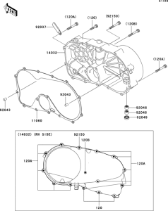 VN800 Крышки двигателя правые