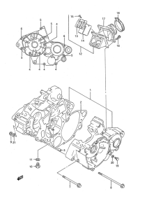 RM125 Картер двигателя