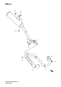 DR-Z125 Muffler comp