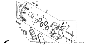 VT1100C2 Передний суппорт