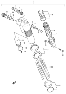 RM250 Задние амортизаторы