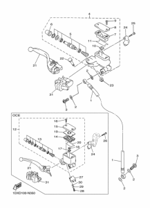 WR450F WR450FE Передний тормозной цилиндр