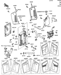 KL650 Радиатор