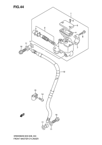DR200 Передний тормозной цилиндр