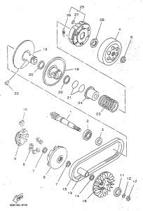 YP125R Сцепление