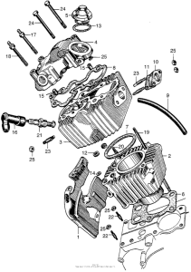 CA100 Цилиндр и головка цилиндра