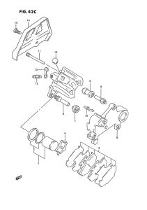 RMX250 Задний суппорт