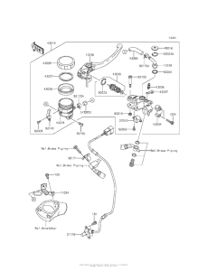 ZX1400 Главный тормозной цилиндр