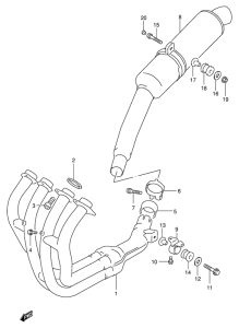 GSX-R400 Muffler comp
