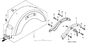 VT750CD Задний бампер