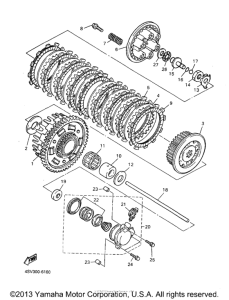 YZF1000RJC Сцепление