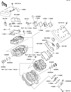 VN1500 Крышка головки цилиндров