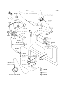 ZX600 Испарительная система топлива