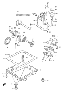 GSX-R750 Oil pan - oil pump - fuel pump