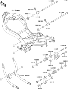 ZX1100 Рама ,крепежные детали