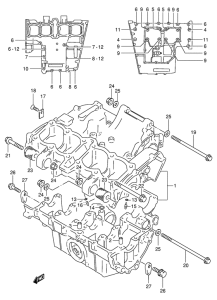 GSX-R400 Картер двигателя