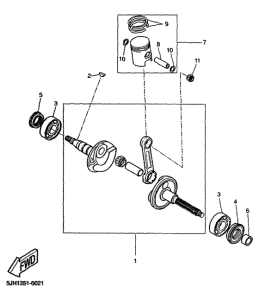 CW50 Коленчатый вал и поршни