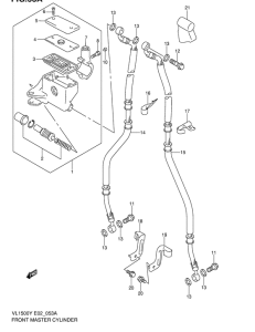 VL1500 Передний тормозной цилиндр