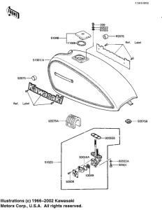 KZ250 Tank fuel