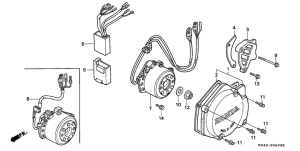 CR125R Крышка картера левая