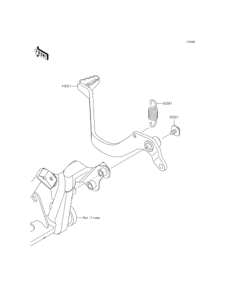KL110 Педаль тормоза