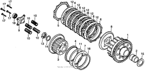 CB400 Сцепление