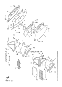 WR400F Боковые обтекатели