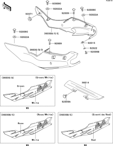 ZX600 Side covers / chain cover(zx600-f1)