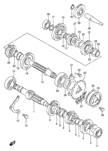 DR650 Трансмиссия