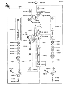 ZX1100 Вилка передней оси