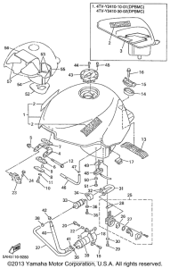YZF600RLC Топливный бак