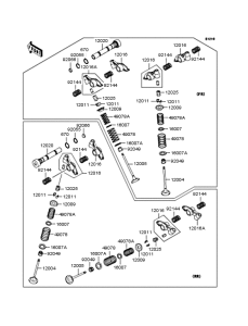 VN1500 Rocker arms / valves