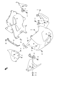 GSX1300R Under cowl installation parts