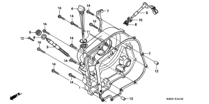 CB250 Крышка картера правая