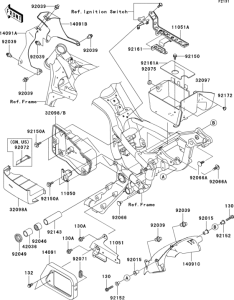VN1500 Рама ,крепежные детали