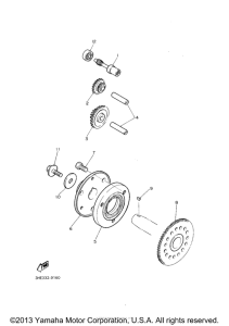 FZR600RE Муфта стартера