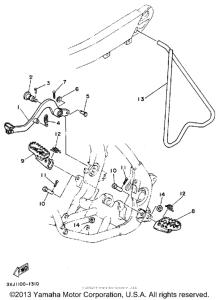 YZ125D1 Подножки