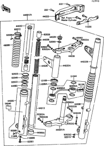 Z550 Front fork(1 / 2)