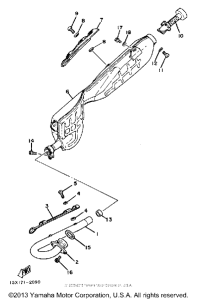 XT200J Выхлопная система