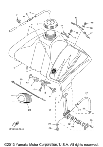 TT250R Топливный бак