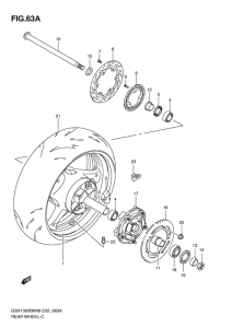 GSX1300BK (ABS) Rear wheel complete assy