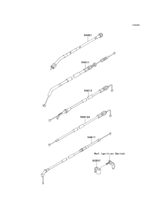 EX250 Тросы управления